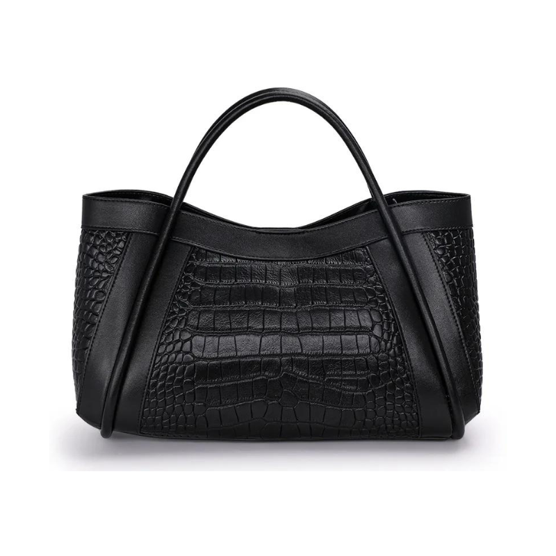Chiara Croco Medium Leather Bag
