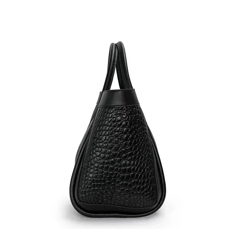 Chiara Croco Medium Leather Bag