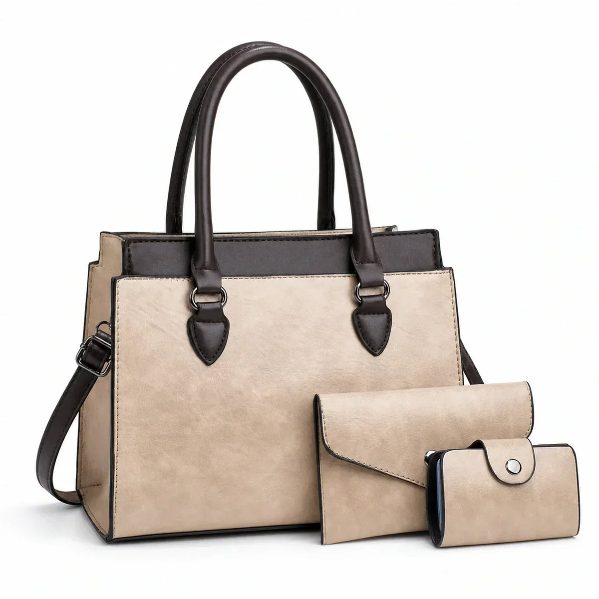 Leather Crossbody Set - Saskia
